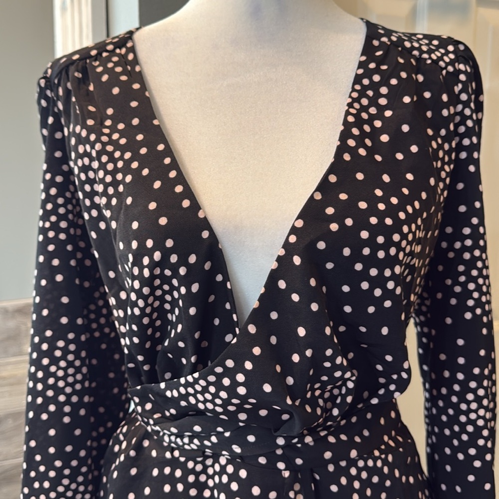 Kate Spade Women's Confetti Wrap‎ Dress Black Size 4 - Picture 5 of 11